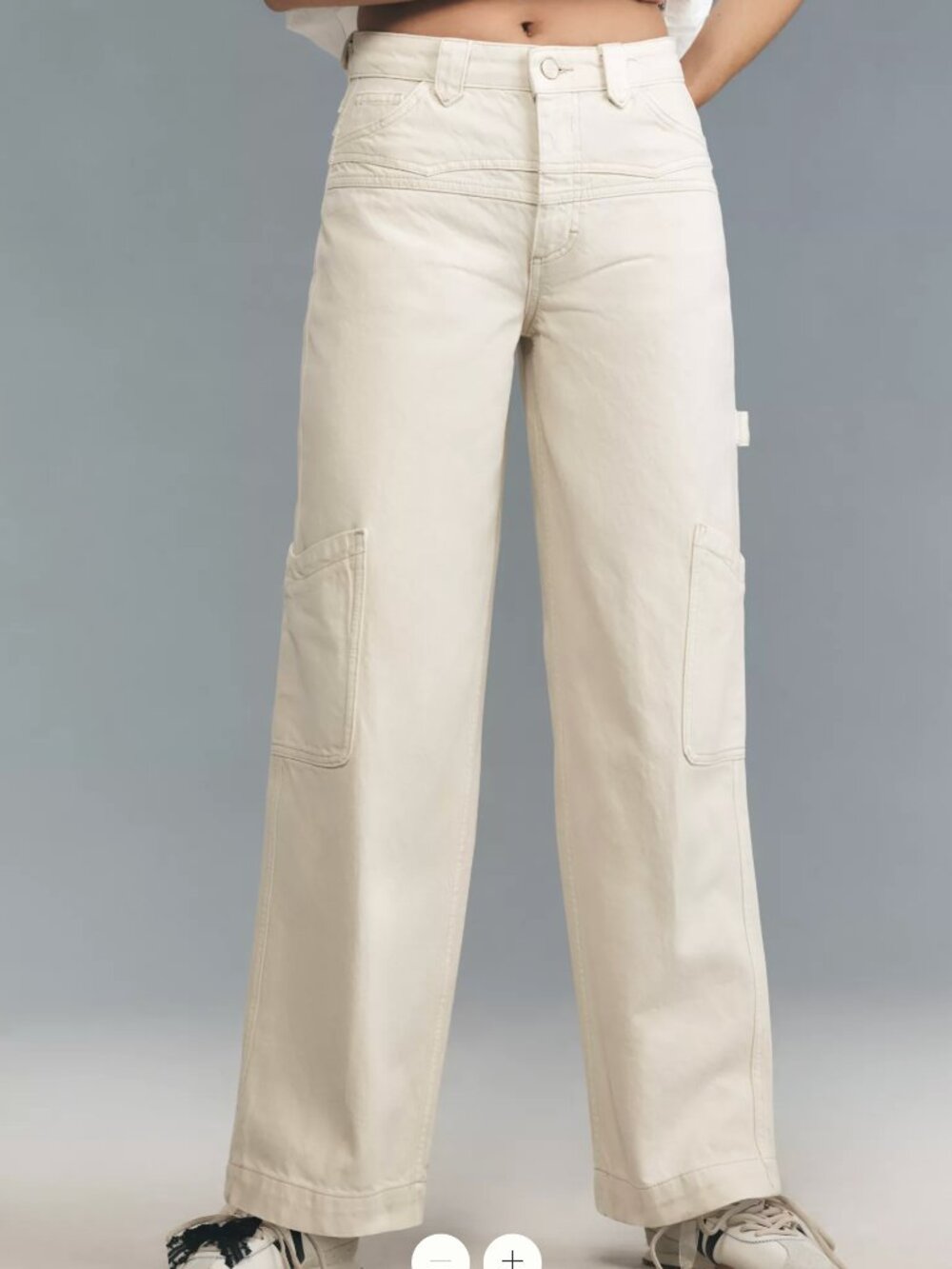 Anthropologie Damson Madder Drew Mid-Rise Cargo Barrel Jeans